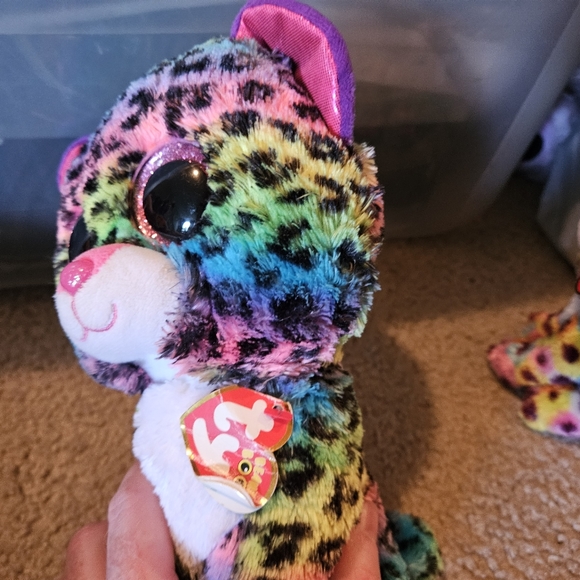 Lot Of 13 Beanie Boo Plush Leopard Cats Glamour, Lainey, Leona, Freckles Used. - Picture 10 of 12